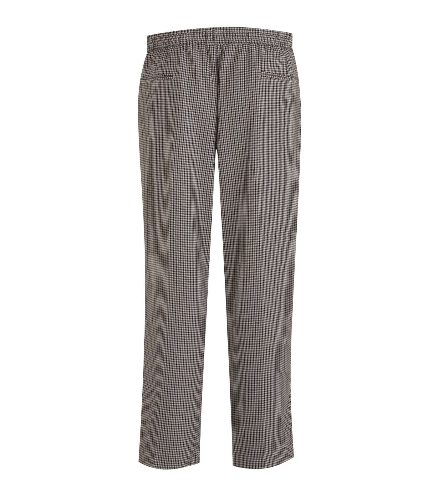 Stone Gingham Pull On Trousers  Image 2