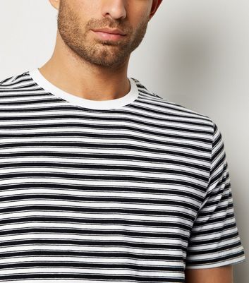 Essentials Men's Slim-fit Short-Sleeve Stripe V-Neck T-Shirts 