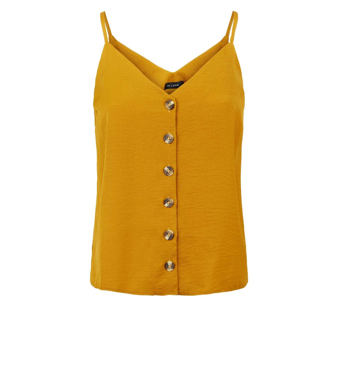 Mustard Crepe Button Front Cami Image 4