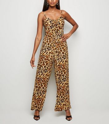 leopard jumpsuit new look