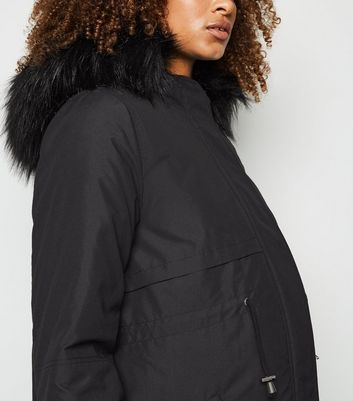 black fur parka jacket