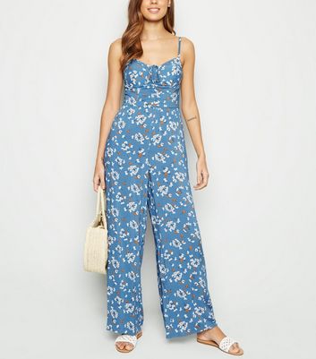 navy wide leg jumpsuit uk