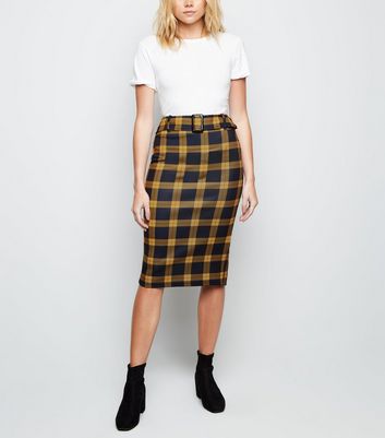 jupe mi longue carreaux