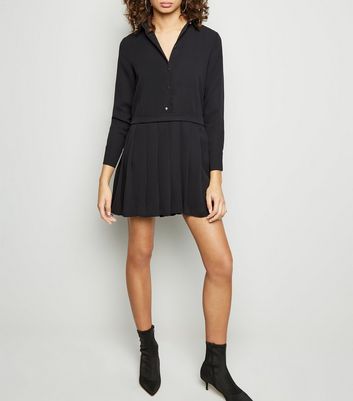 pleated smock dress