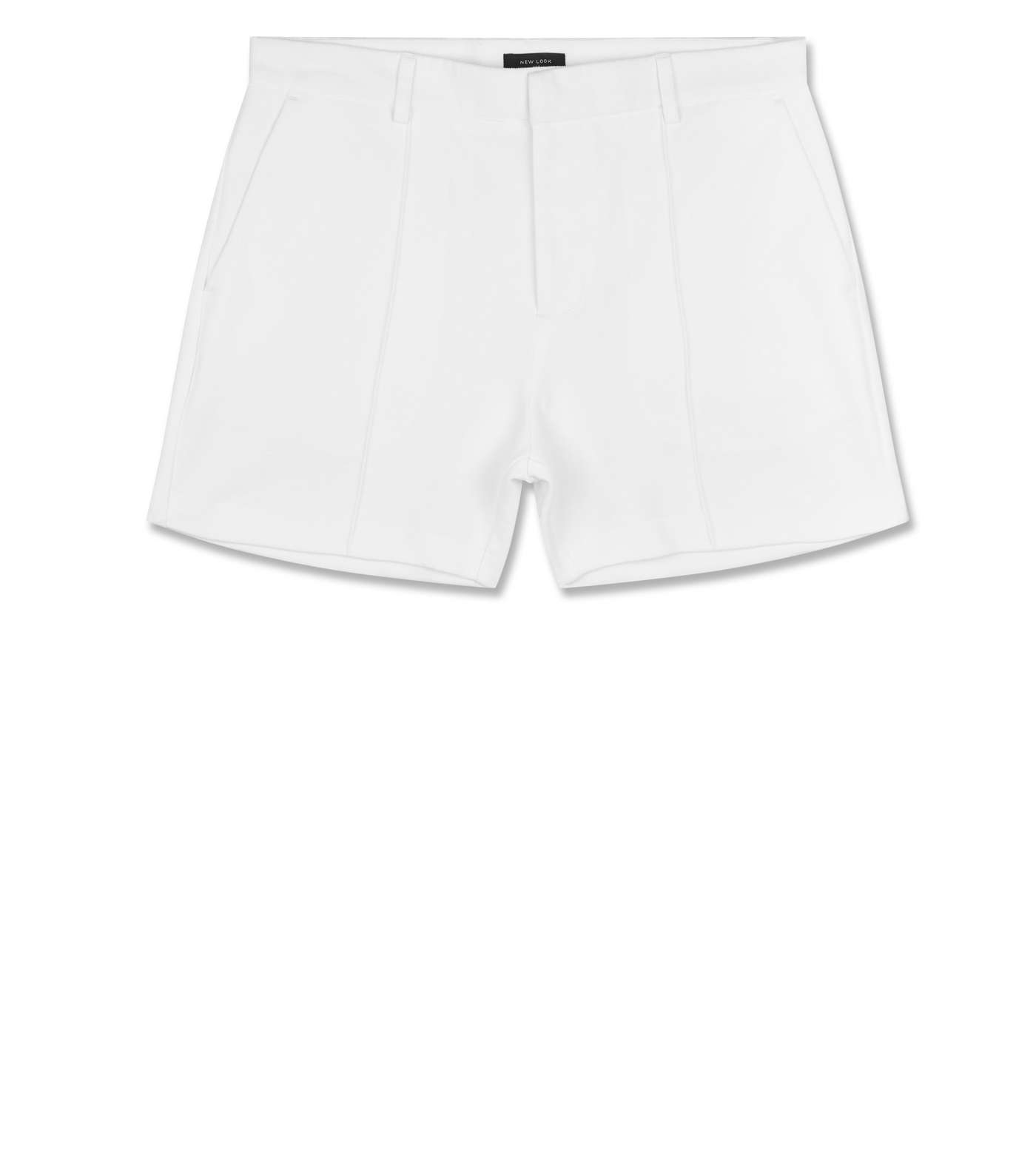 White Pique Shorts Image 4