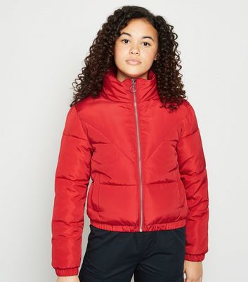 Girls Red Puffer Jacket New Look