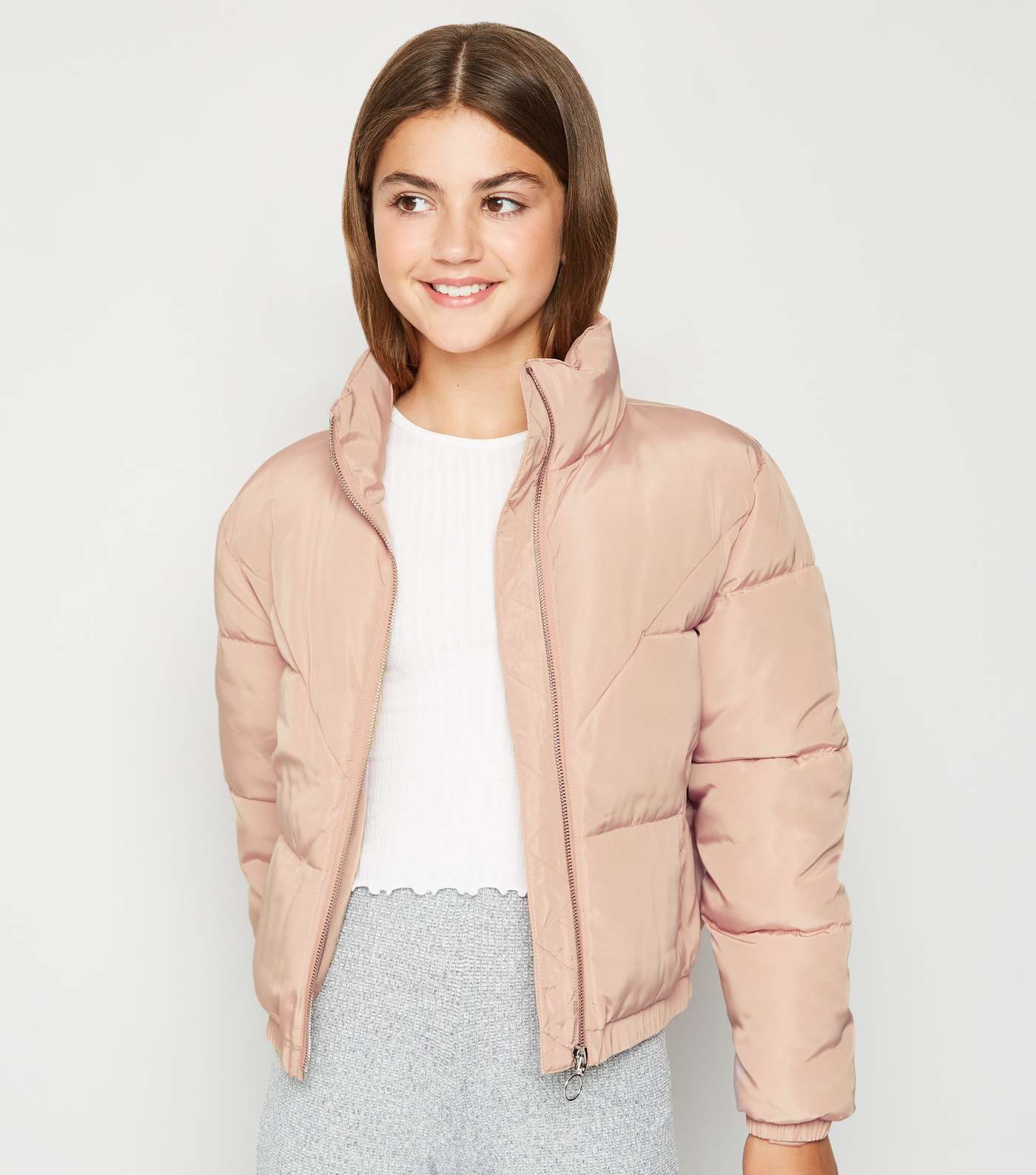 Girls Pink Puffer Jacket