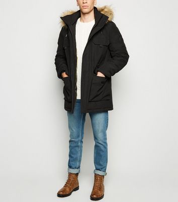 fur trim parka coat