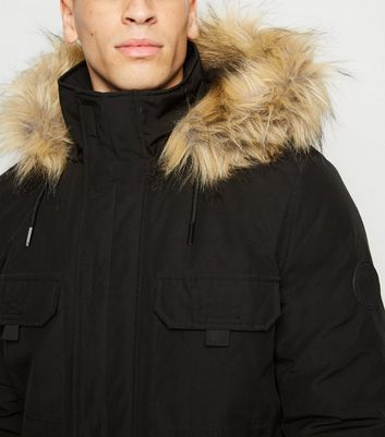 black fur parka mens