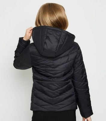 ladies black hooded jacket