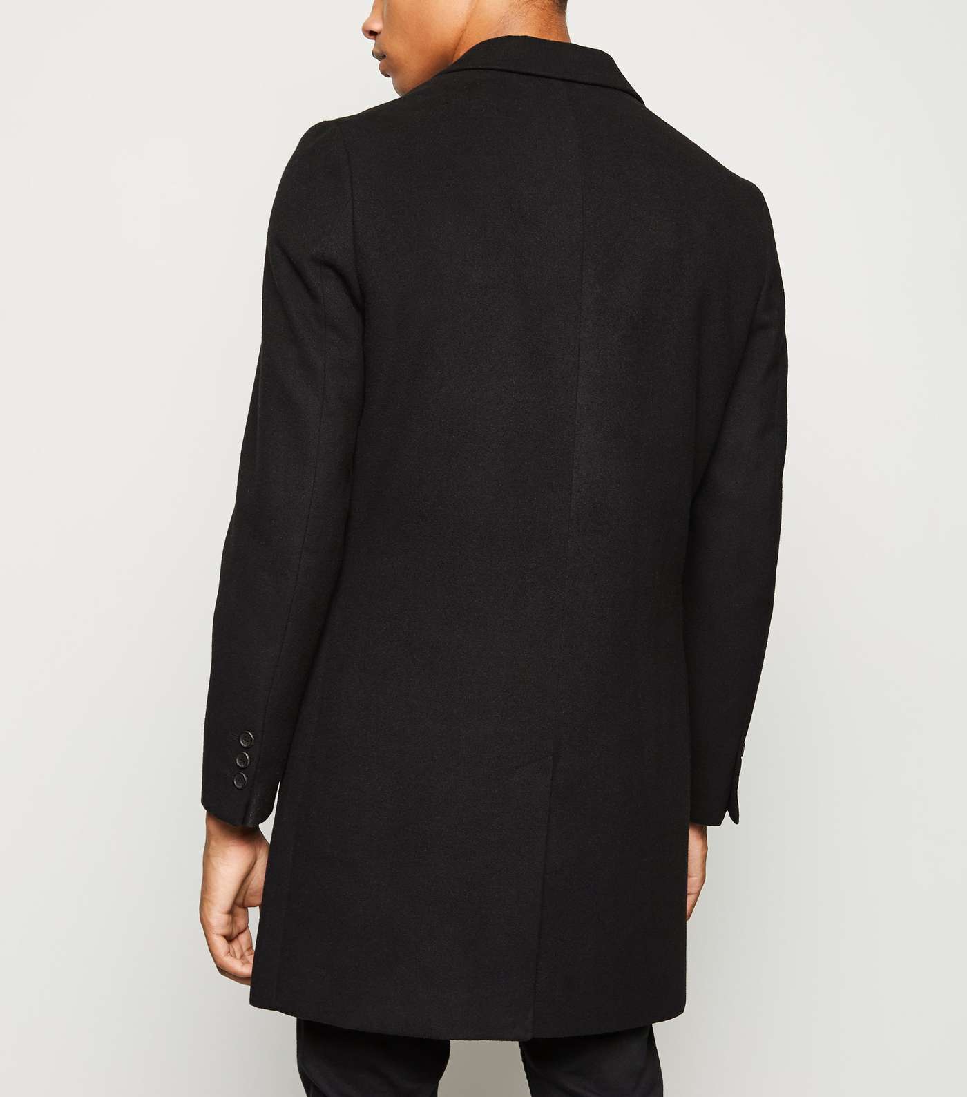 Black Double Pocket Overcoat Image 3
