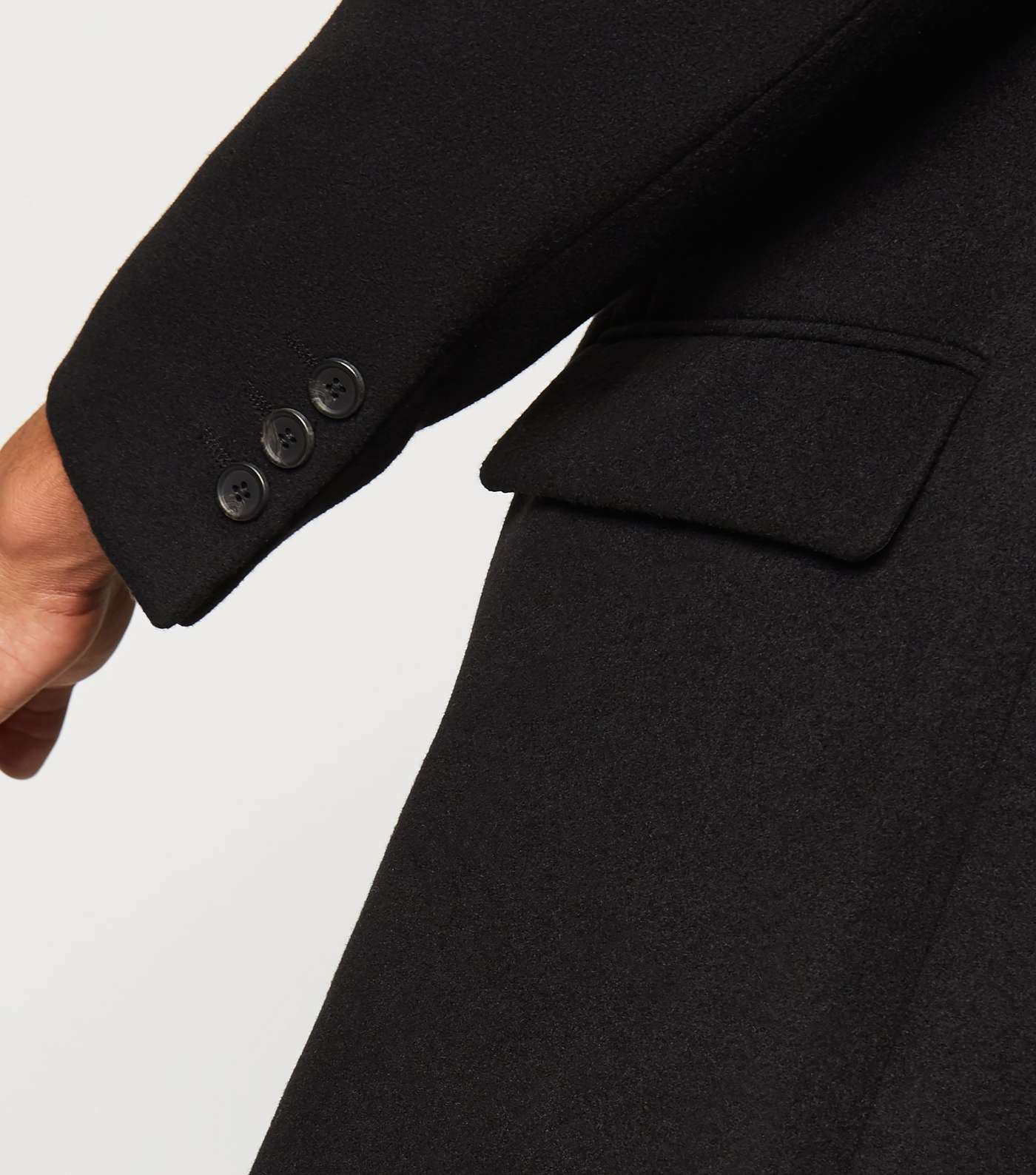Black Double Pocket Overcoat Image 5