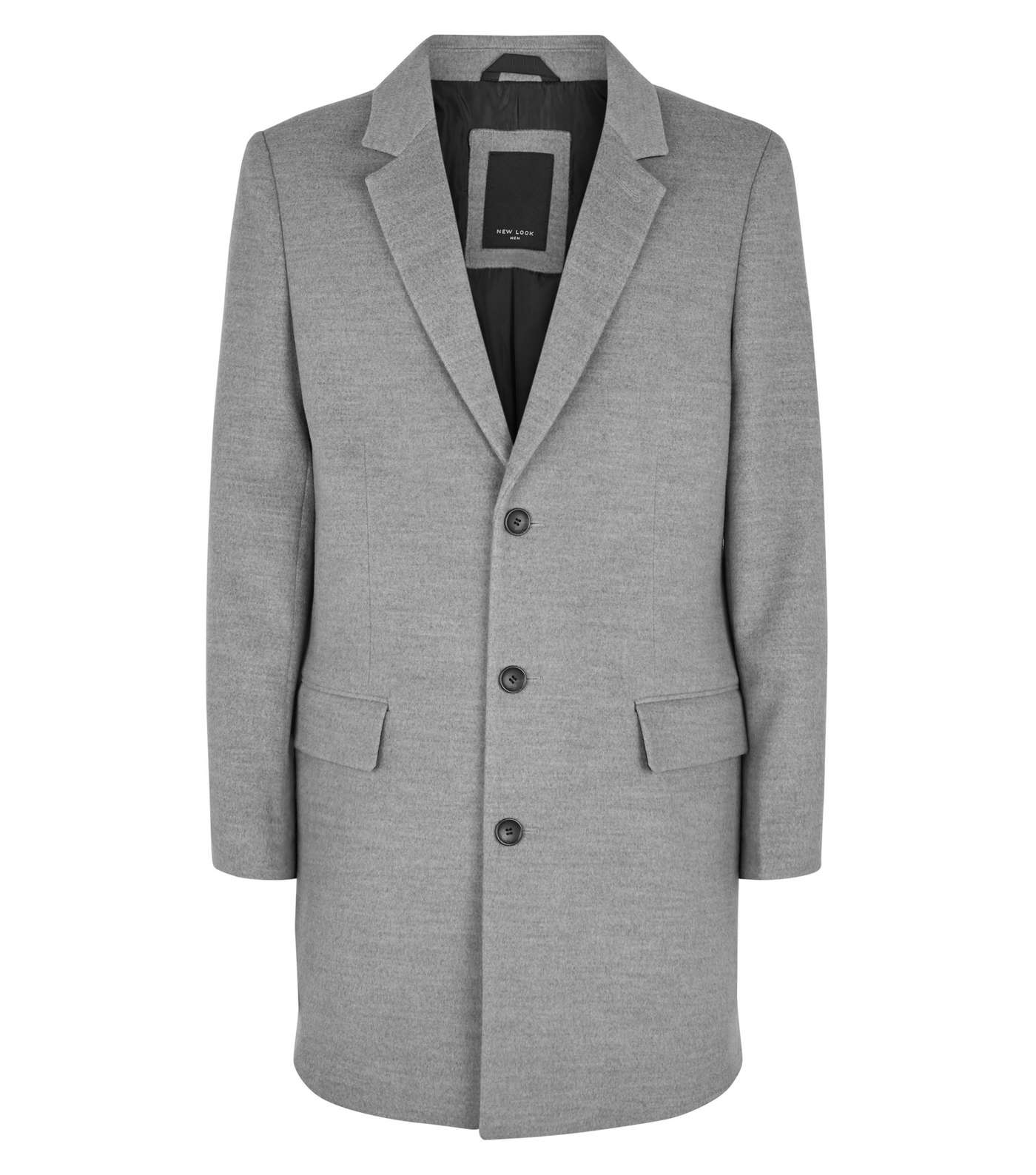 Grey Double Pocket Overcoat Image 4
