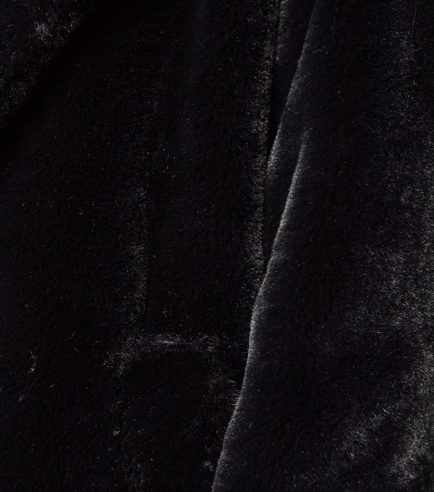 Tall Black Faux Fur Coat Image 6