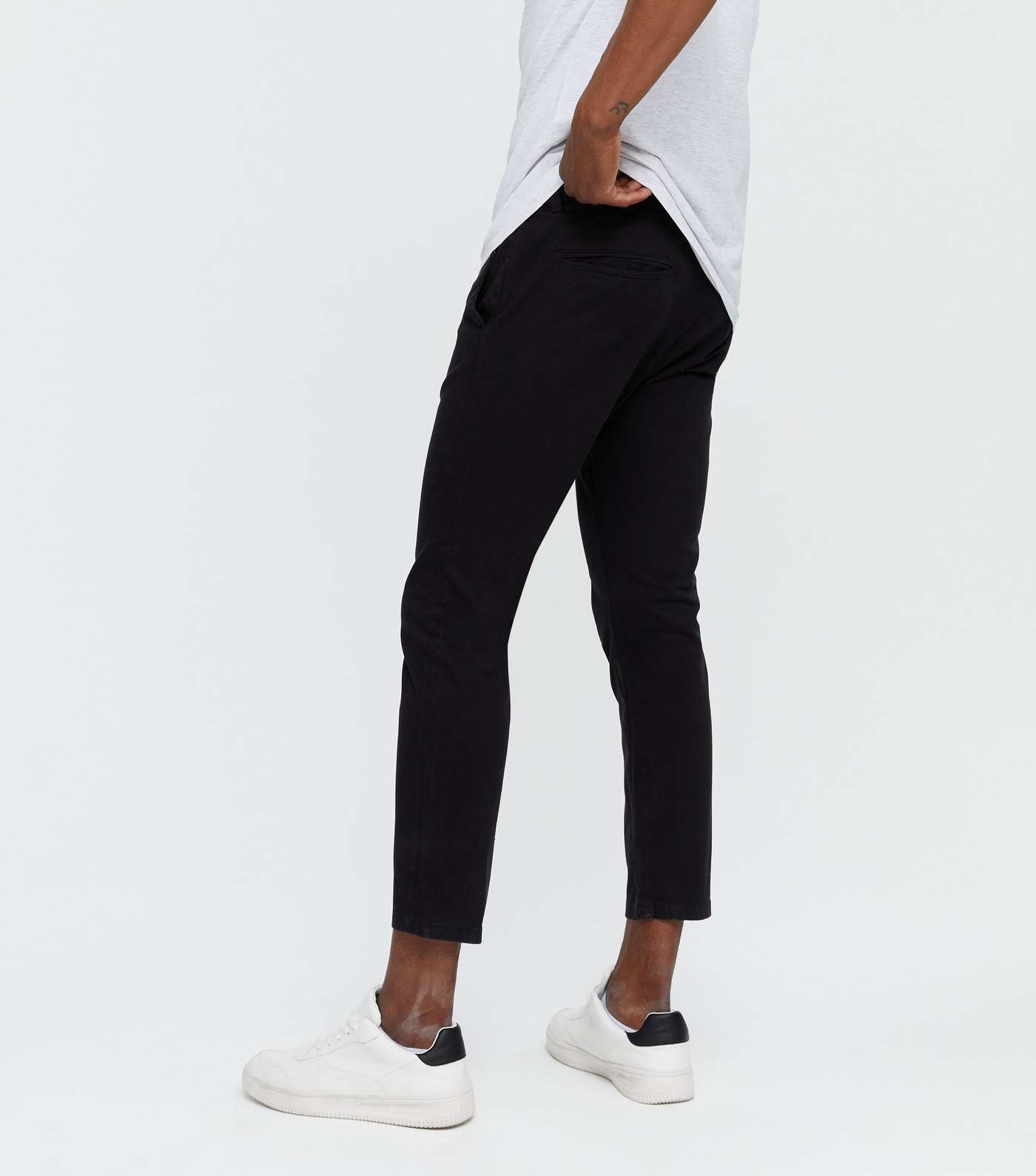 Black Skinny Stretch Trousers Image 4