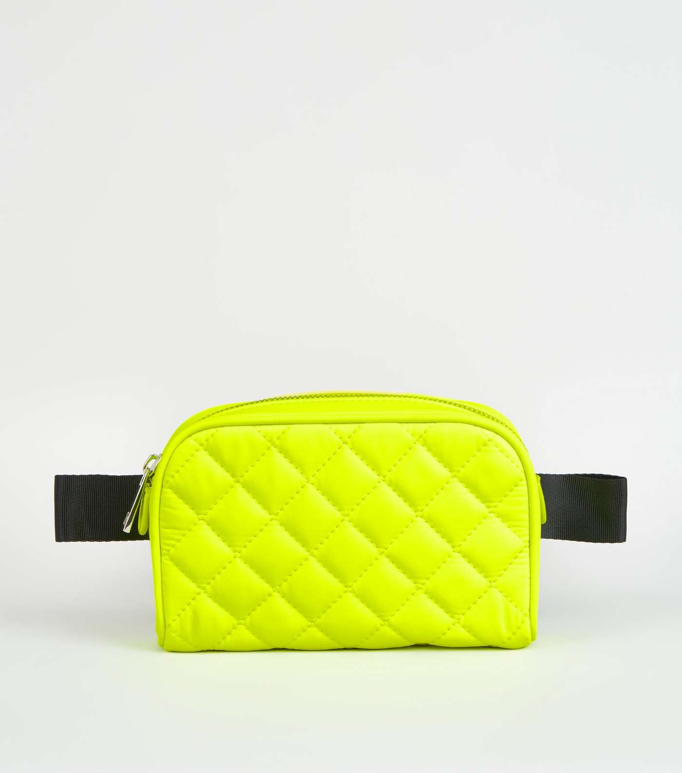 Yellow Neon Quilted Contrast Belt Bag Image 2