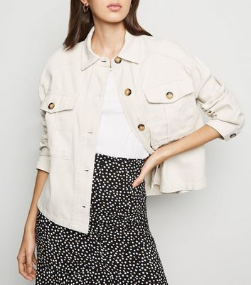 cream cropped jacket