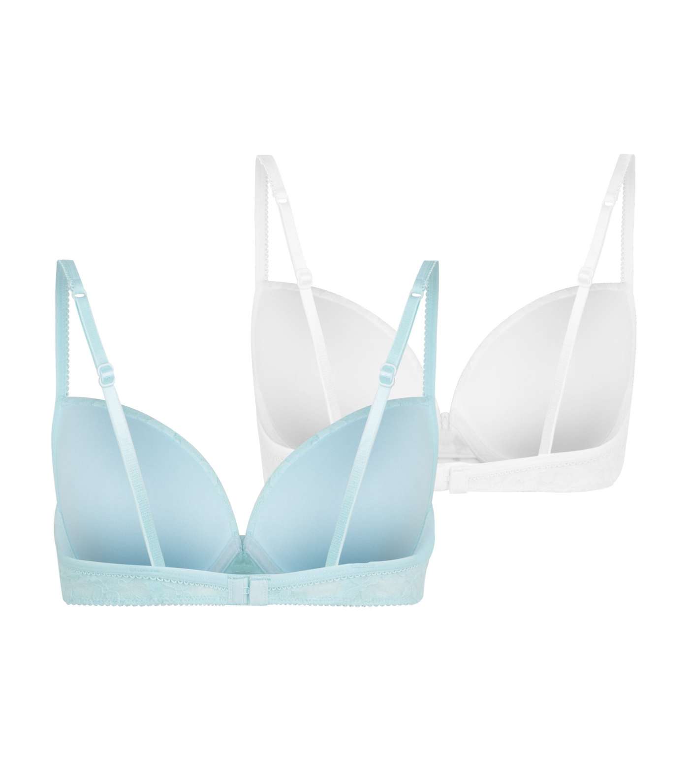 Girls 2 Pack Mint Lace Underwired Bras Image 2