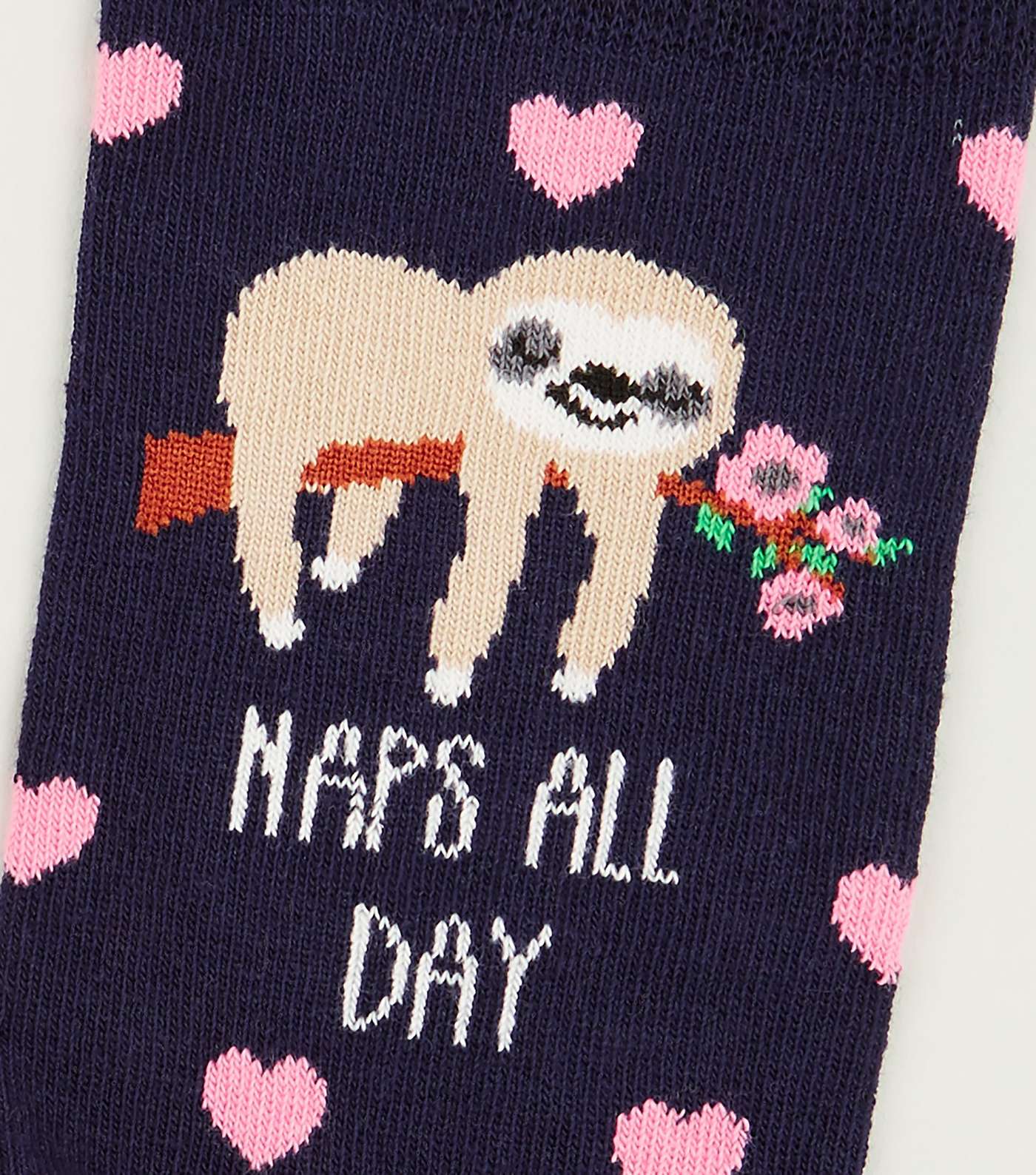 Navy Naps All Day Sloth Socks Image 3