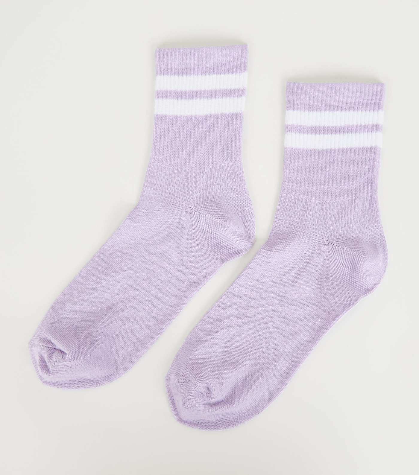 Lilac Stripe Tube Socks