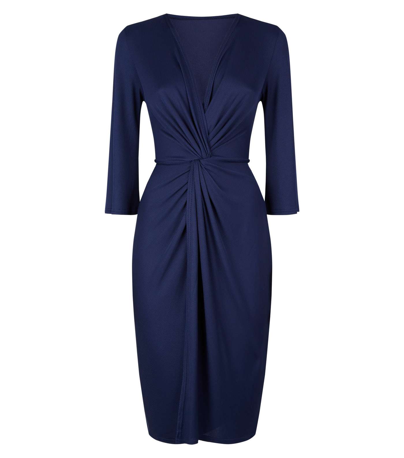 Blue Vanilla Navy Twist Front Midi Dress Image 4