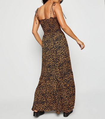 petite leopard print maxi dress