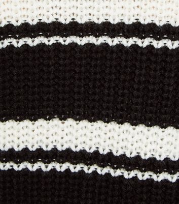 black and white knitted jumper