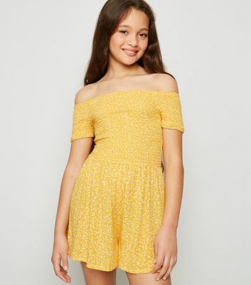 new look yellow playsuit