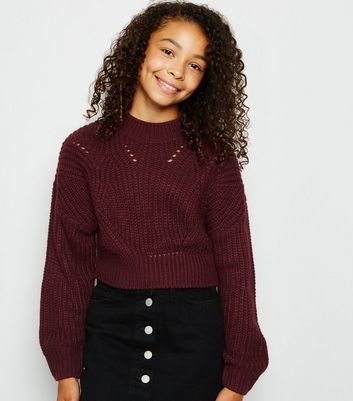 maroon knit jumper
