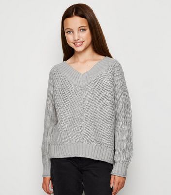 girls grey sweater
