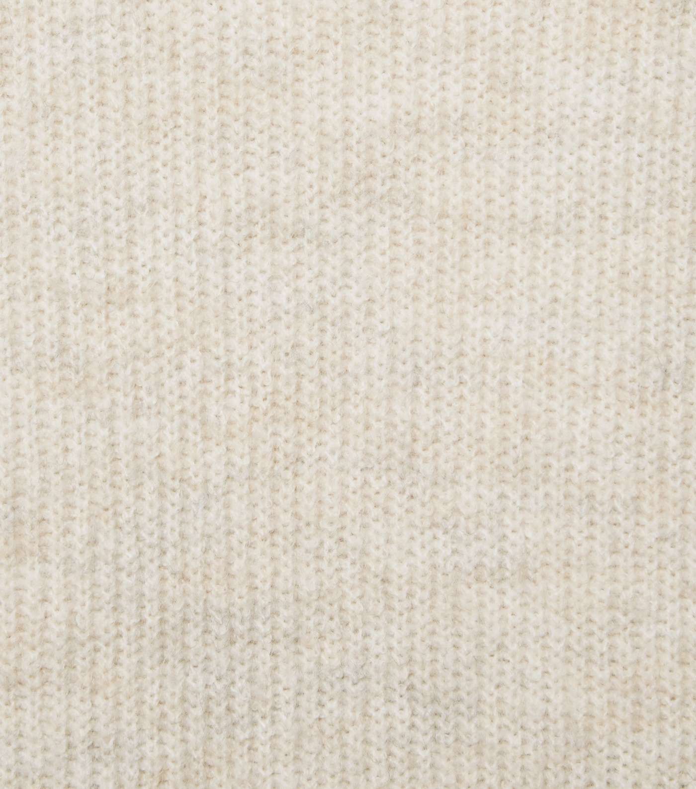 Cream Ribbed Long Sleeve Longline Cardigan Image 6