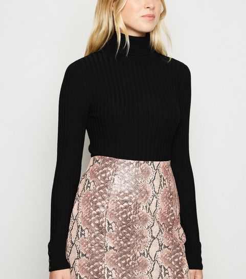 Black Roll Neck Jumper