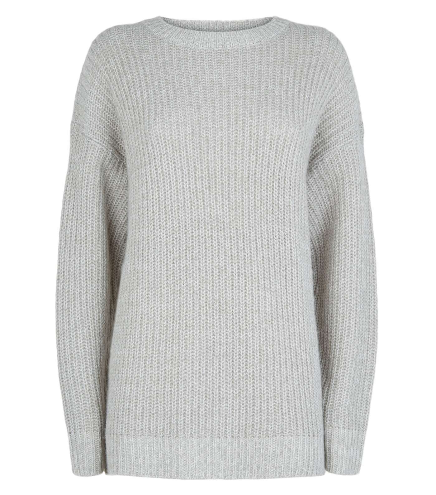 Tall Pale Grey Long Jumper Image 4