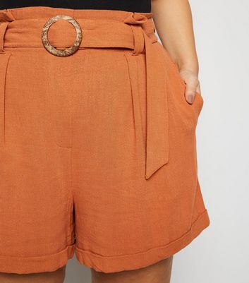 womens orange shorts