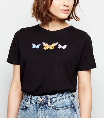 Black shirt with butterfly Clearance