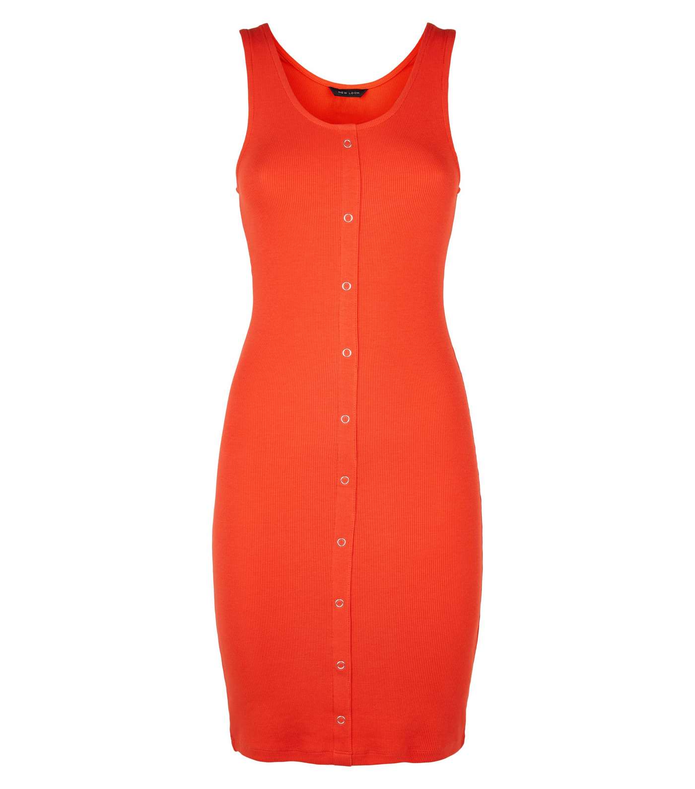 Red Ribbed Jersey Bodycon Mini Dress Image 4