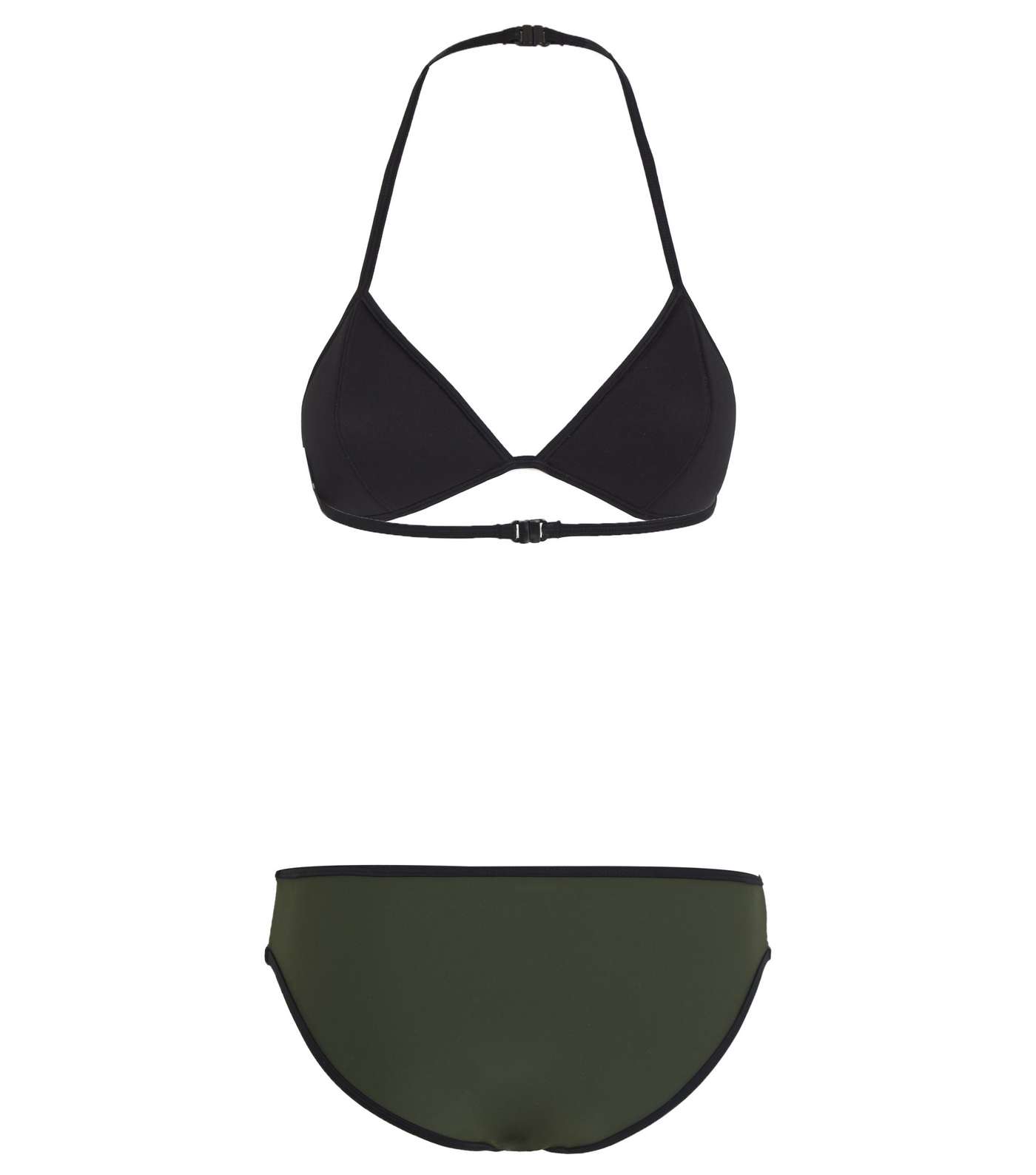 Girls Khaki Halterneck Bikini Set Image 2
