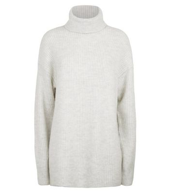 roll neck longline jumper