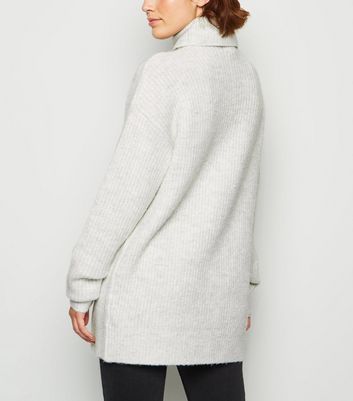 longline polo neck jumper