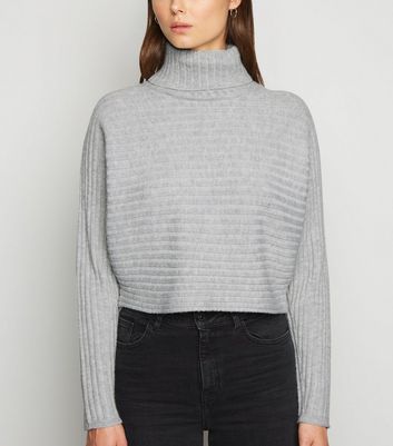 polo neck crop jumper