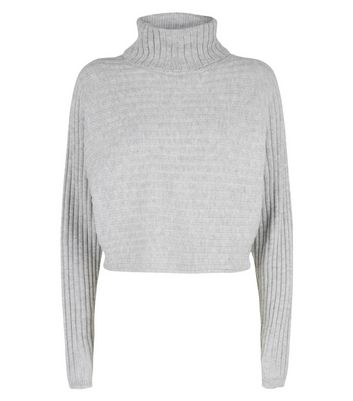 Grey crop clearance top jumper