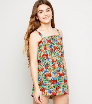 tiger print playsuit