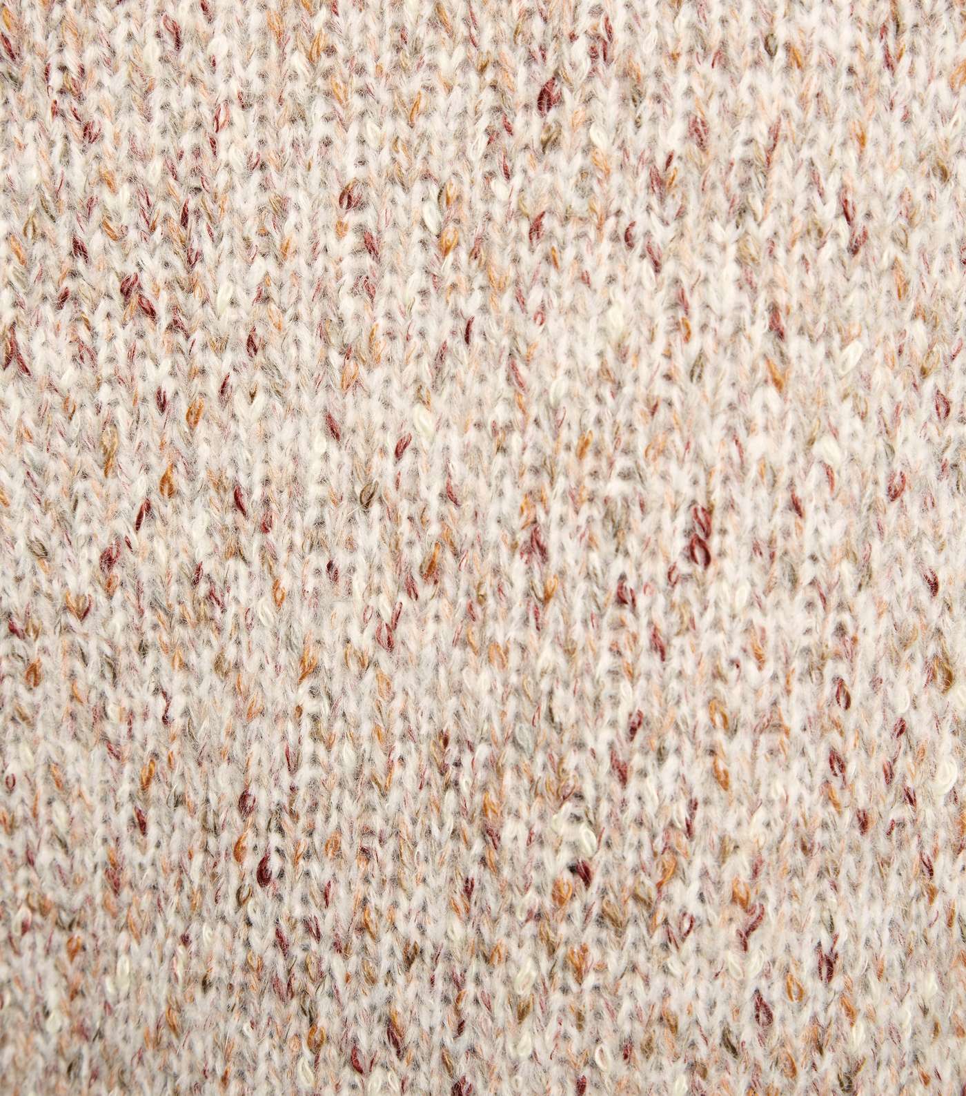 Cream Nep Knit High Neck Jumper Image 6