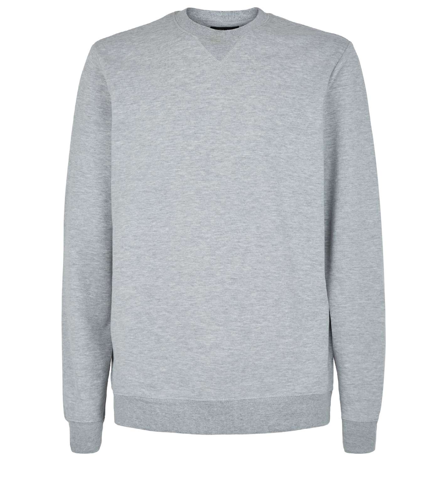 Grey Marl Crew Neck Long Sleeve Sweatshirt Image 4