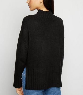 high neck black jumper