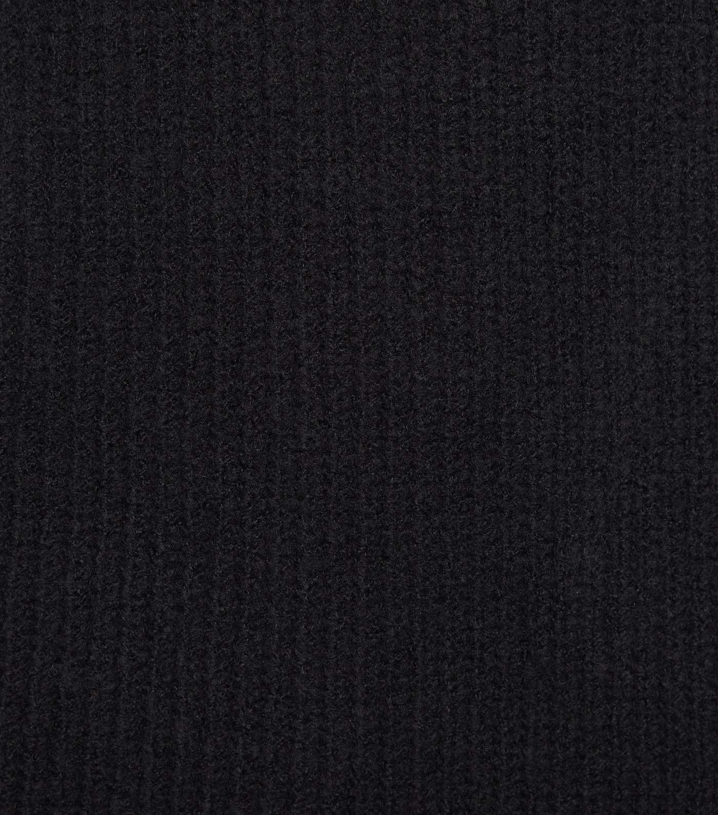 Black Slouchy Roll Neck Jumper Image 5