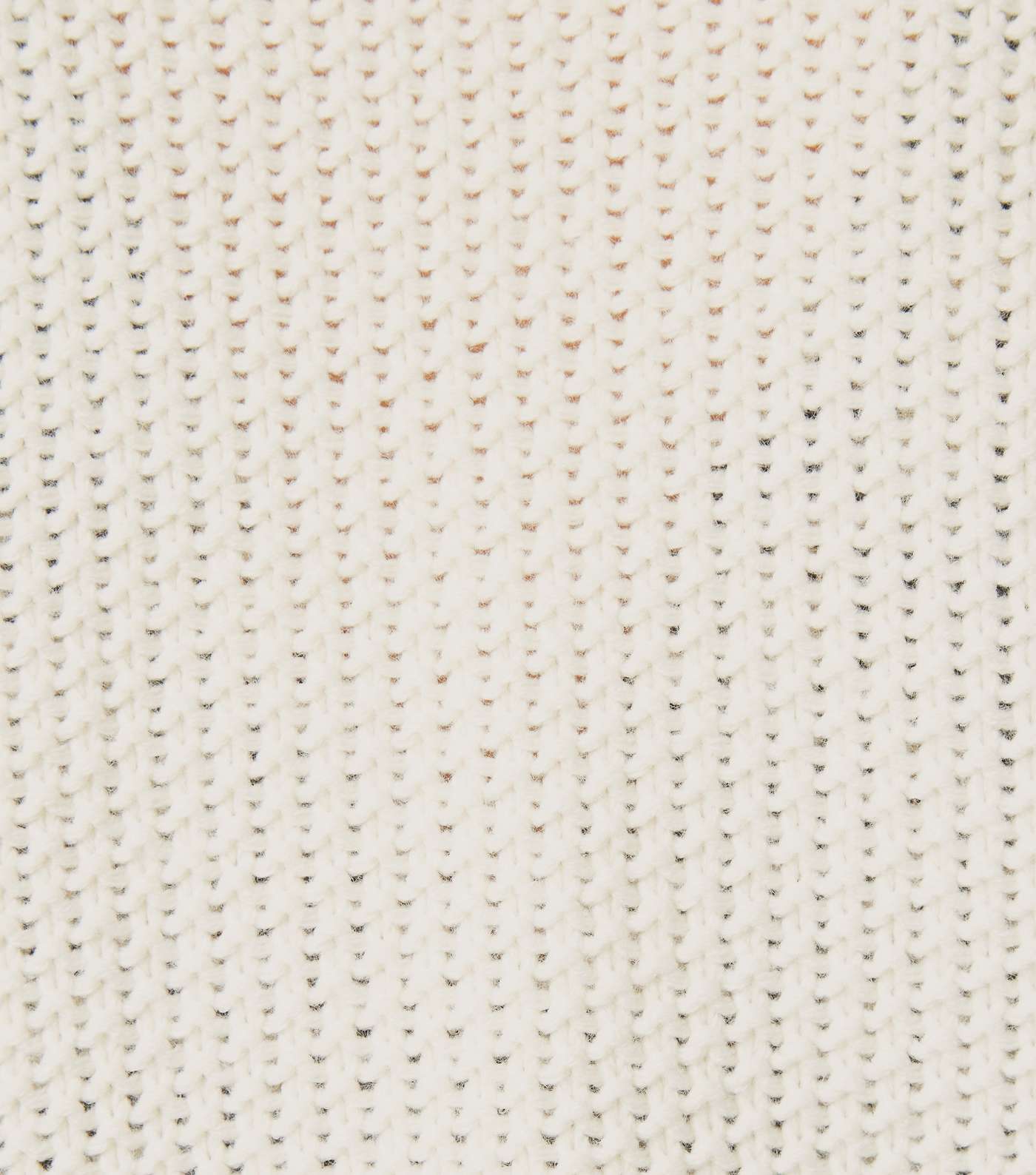 Off White Stitch Knit High Neck Jumper Image 5