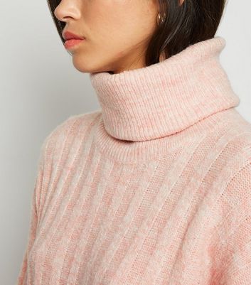 light pink roll neck jumper