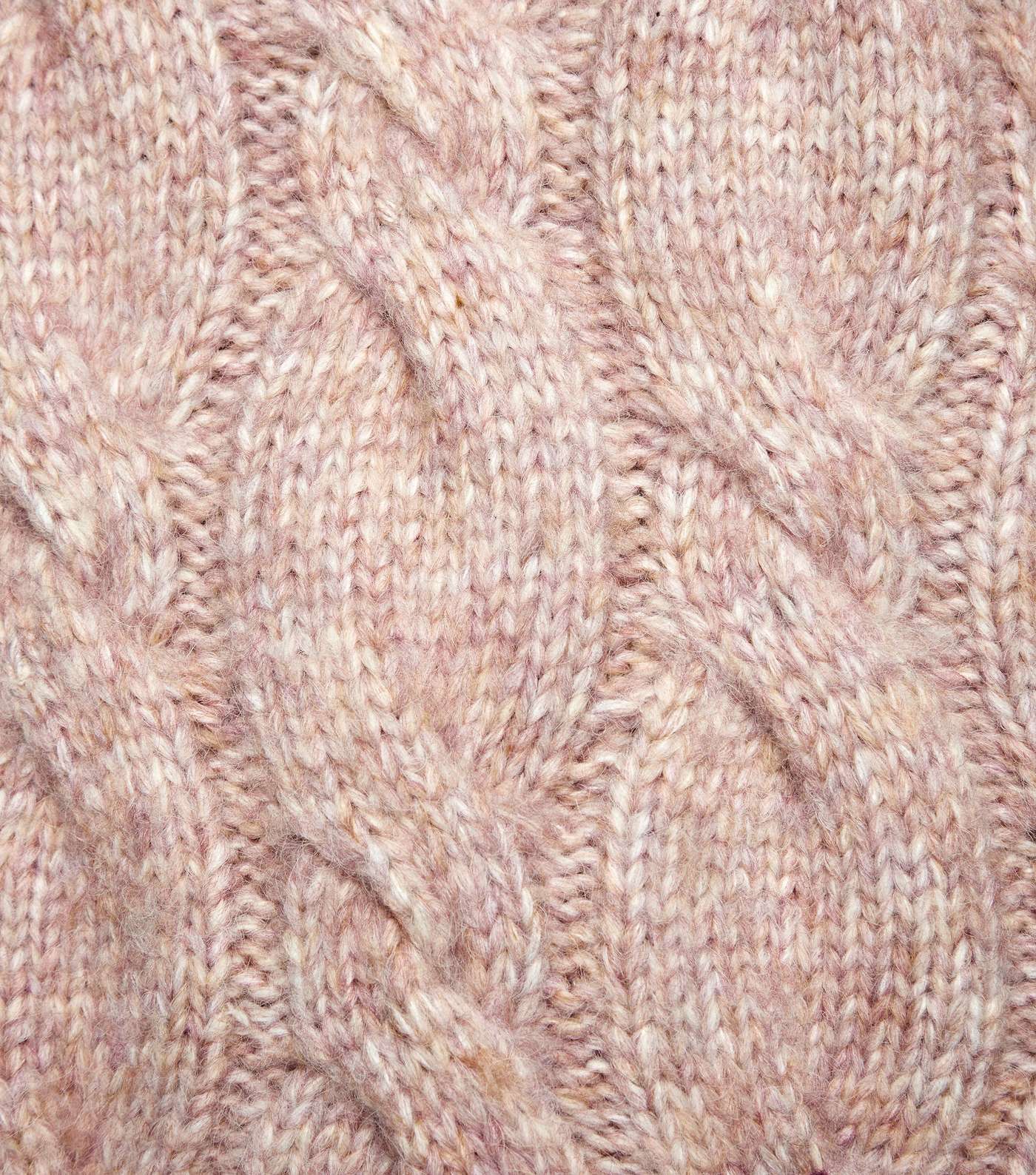 Pale Pink Cable Knit Jumper  Image 5