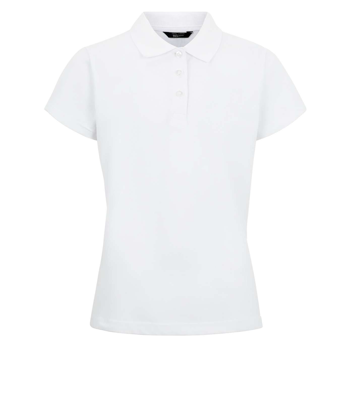 Girls White Polo Shirt Image 4